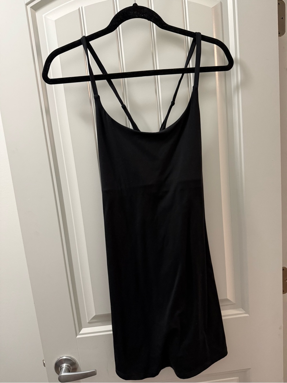 Classic Black Slip Dress with Spaghetti Straps
